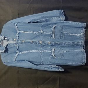 🧡 VINTAGE: Distressed Denim Dress